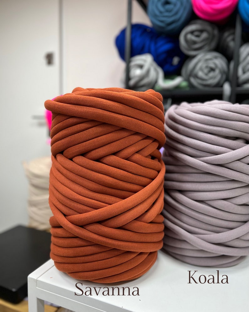 Gros fil de coton de qualité supérieure, fil de coton de haute qualité, fil géant, fil à tricoter pour bras, gros fil de coton, fil pour sac à tricoter image 9