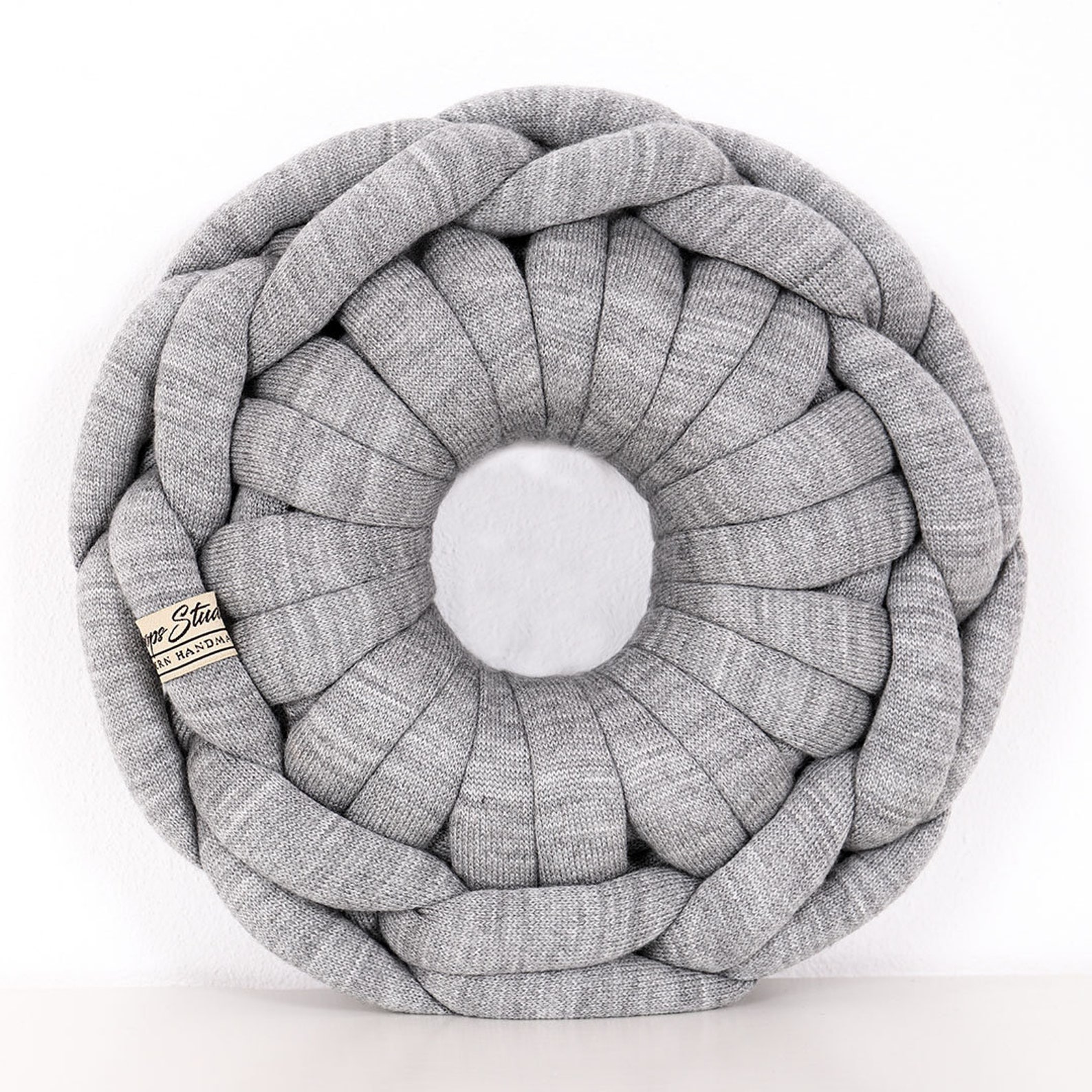 Chunky Knit Round Cushion Decorativ ROUND Knit PILLOW Etsy