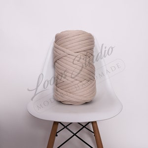 Chunky COTTON yarn, ORGANIC yarn, Big cotton tube yarn, Chunky yarn, Giant cotton yarn, Cotton braid image 9