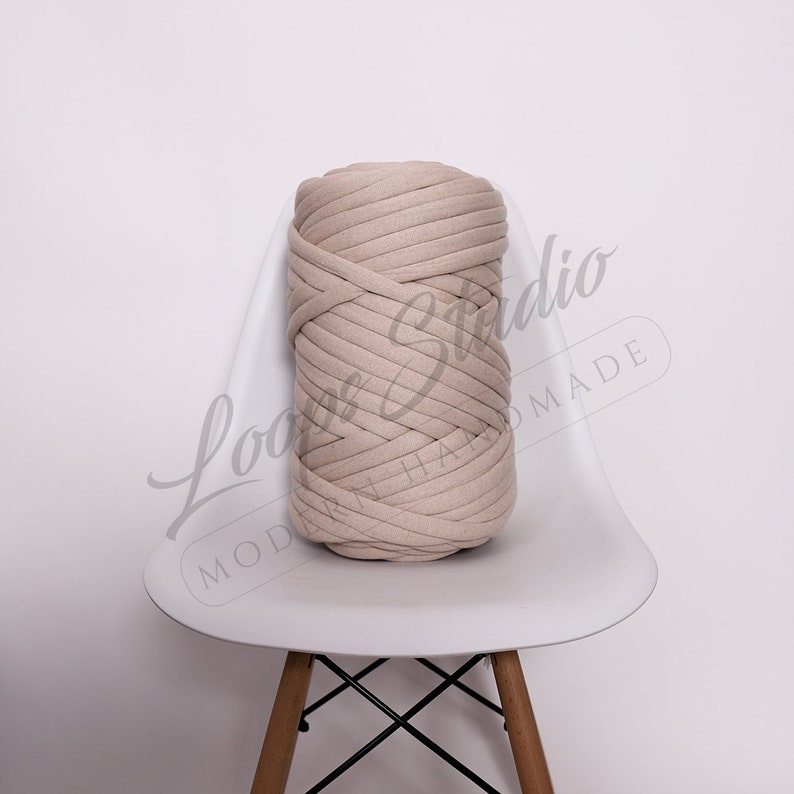 Chunky COTTON yarn, ORGANIC yarn, Big cotton tube yarn, Chunky yarn, Giant cotton yarn, Cotton braid image 9