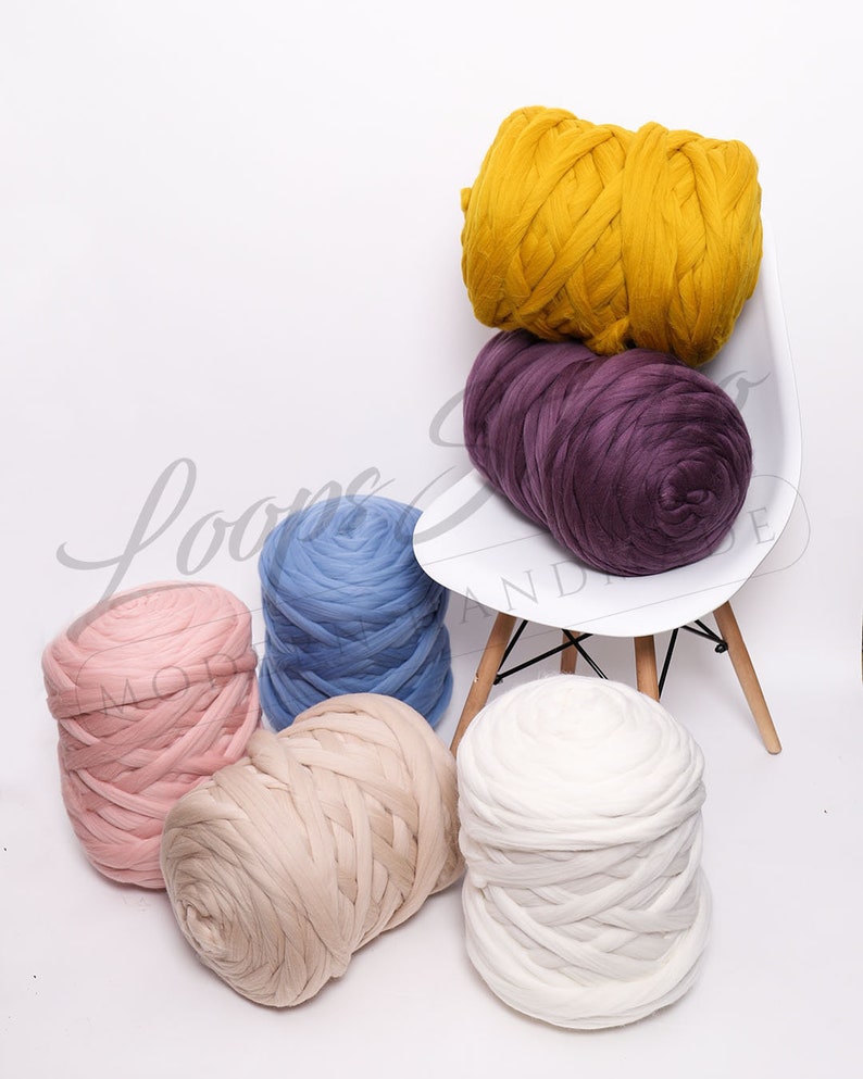 100% lana merino roving per maglia da braccio, LANA MERINO gigante, maglia gigante, lana super grossa, infeltrimento, top merino in feltro bagnato roving immagine 3