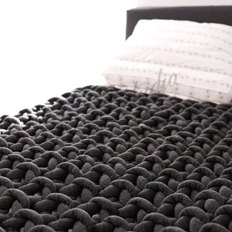 Chunky Knit Blanket SOFTEST VEGAN WOOL Blanket Organic Etsy