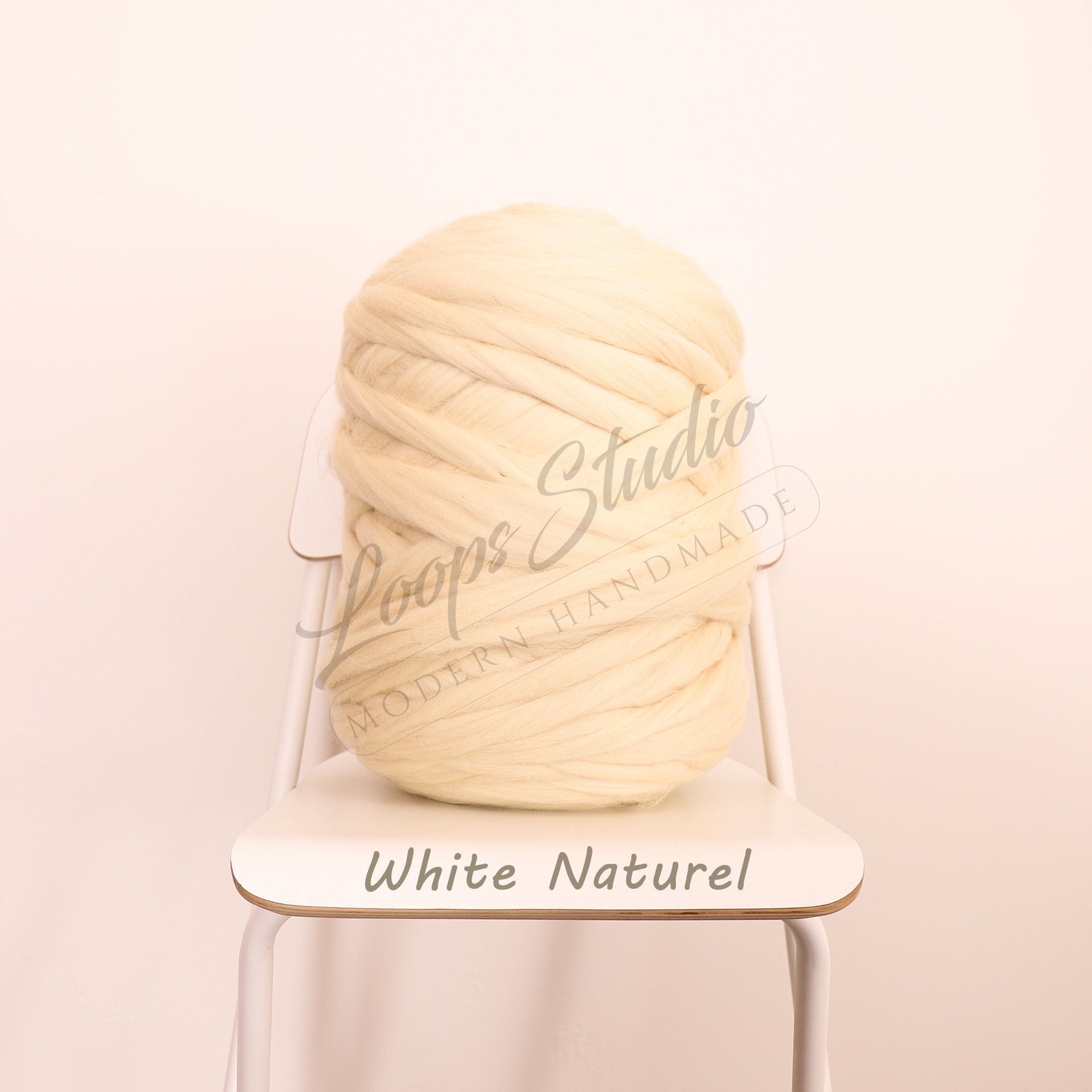 100 gram Woolly White wool roving  100% European eco Merino wool