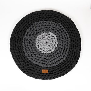 chunky knit rug, ROUND nursery rug, round KIDS RUG, bathroom rug, modern vegan rug, chunky cotton yarn rug, decor blanket, kidsplay mat
