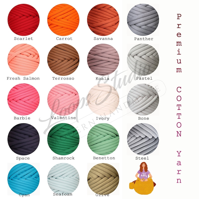 Gros fil de coton de qualité supérieure, fil de coton de haute qualité, fil géant, fil à tricoter pour bras, gros fil de coton, fil pour sac à tricoter image 1