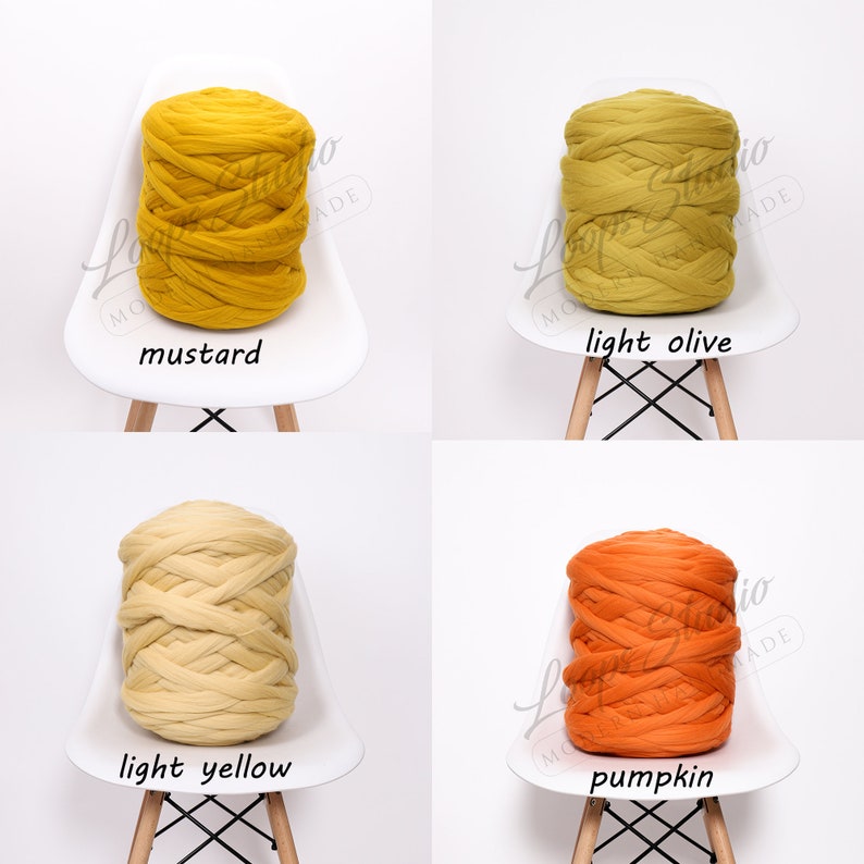 100% Merino wool roving For Arm knit, Giant MERINO WOOL, Giant knitting, Super chunky wool, Felting, Roving wet felting merino tops image 6