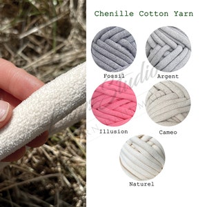 Super voluminöses Chenille Baumwollschlauchgarn, DIY Armstricken, großes Velourgarn