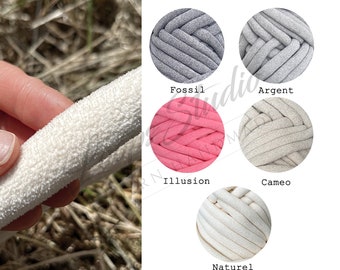 Super Bulky Chenille Cotton Tube Yarn, DIY Arm Knitting, Velor Big Yarn