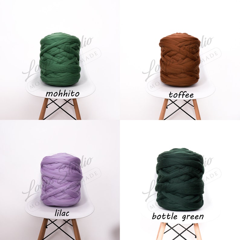 100% Merino wool roving For Arm knit, Giant MERINO WOOL, Giant knitting, Super chunky wool, Felting, Roving wet felting merino tops image 4