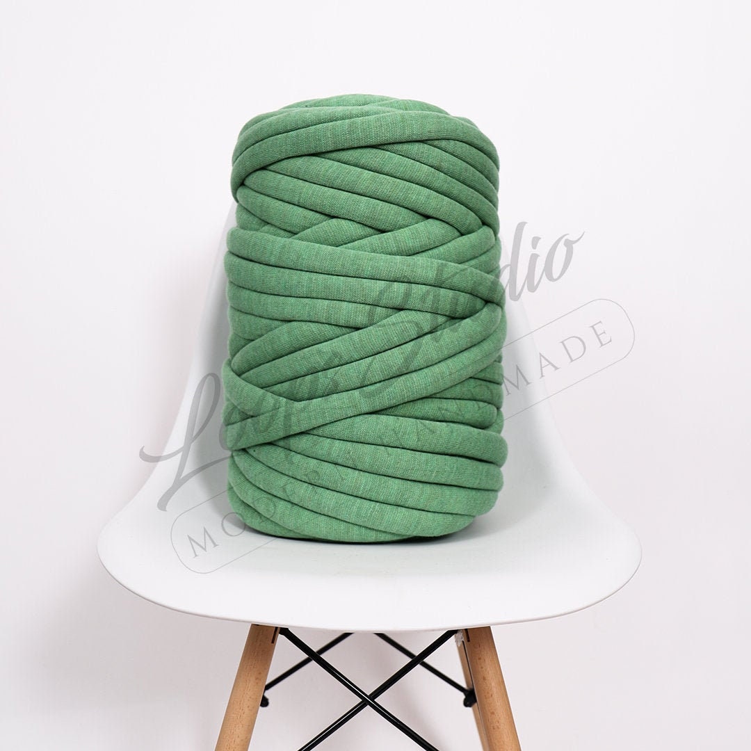 Chunky Cotton tube yarn DIY Arm Knitting Giant Bulky Yarn Super Soft  CHARCOAL