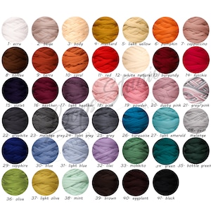 100% lana merino roving per maglia da braccio, LANA MERINO gigante, maglia gigante, lana super grossa, infeltrimento, top merino in feltro bagnato roving immagine 10