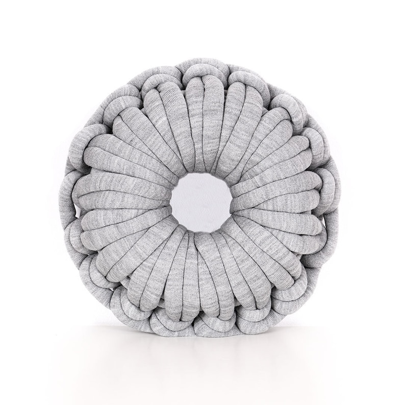 Chunky Knit Round Cushion Decorativ ROUND Knit PILLOW Etsy