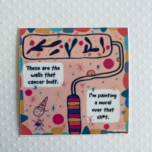 Cancer sticker- cancer awareness sticker- cancer- breast cancer sticker- cancer art- cancer gift - breast cancer gift
