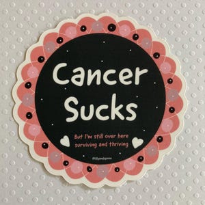 Cancer survivor sticker - cancer sucks  - cancer gifts - cancer awareness - breast cancer - survivor - cancer art