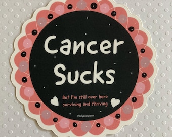 Cancer Sucks Vinyl Sticker - Survivor Gift