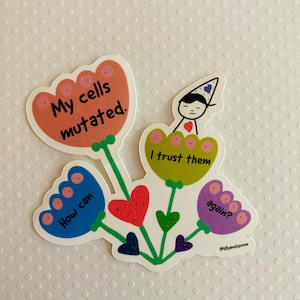 Cancer Sticker - cancer survivor - cancer gift - breast cancer - cancer art - survivor