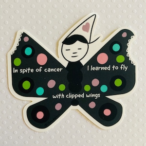 Cancer Sticker - cancer survivor - cancer gift - breast cancer - cancer art - survivor