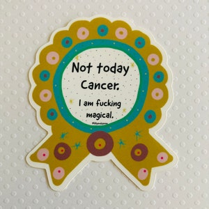 Cancer Sticker - cancer survivor - cancer gift - breast cancer - cancer art - survivor
