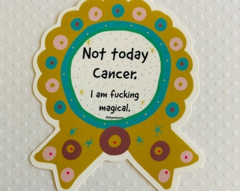 Cancer Survivor Sticker: Magical Ribbon Art