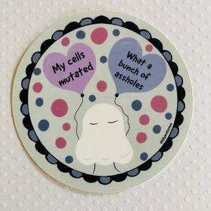 Cancer Sticker - cancer survivor - cancer gift - breast cancer - cancer art - survivor