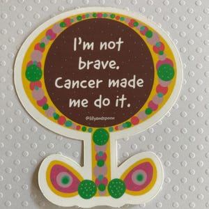 Cancer Sticker - cancer survivor - cancer gift - breast cancer - cancer art - survivor