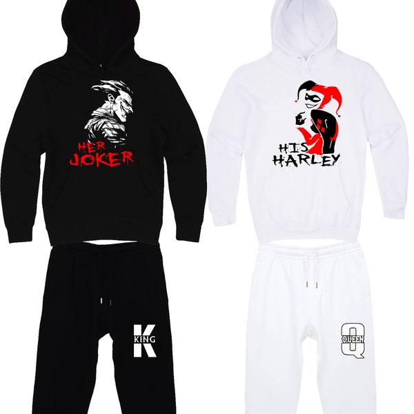Joker and harley quinn matching hoodies Clearance