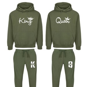 King and Queen Matching Couples Tracksuit, (Each Sold SEPARATELY) His and Hers Tracksuits, King Queen Couple Matching Sweatsuits, King Queen