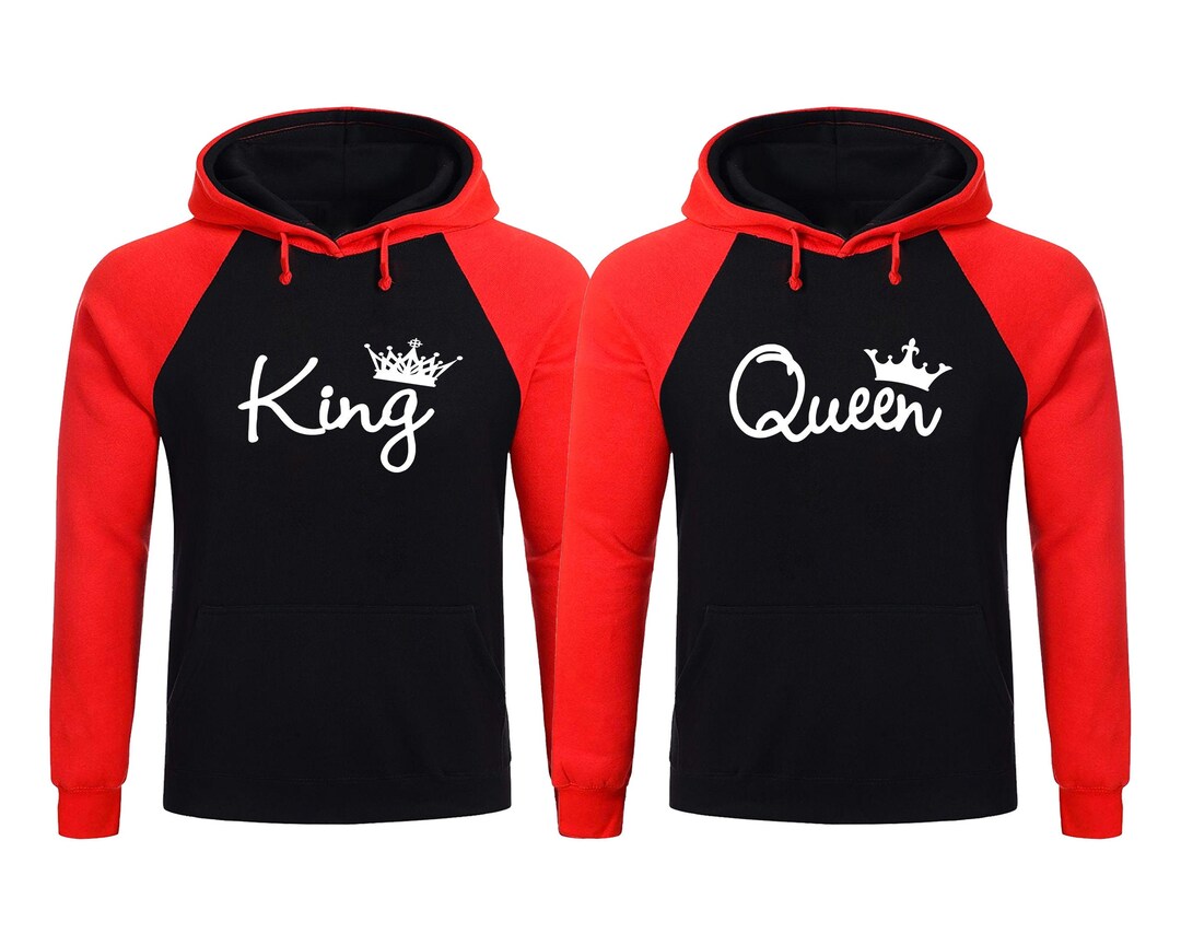 The king the queen hoodies Clearance
