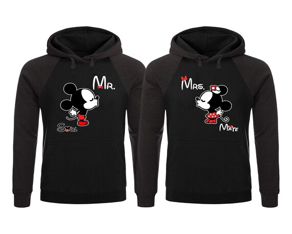 Sudaderas con capucha para parejas de Mickey y Minnie - Etsy México Sudaderas con capucha para parejas de Mickey y Minnie - Etsy México