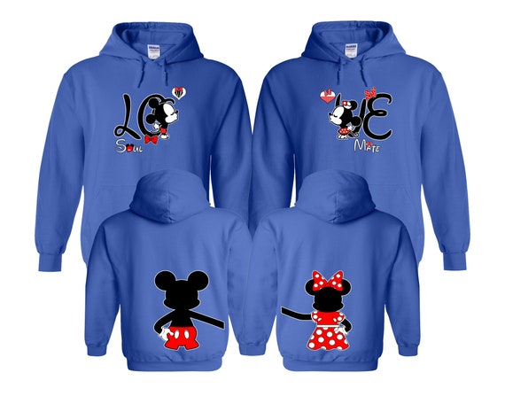 Matching LOVE Hoodies Newlywed Disney Honeymoon Sweaters Mickey