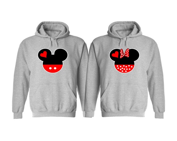 Sudaderas con capucha para parejas de Mickey y Minnie - Etsy México Sudaderas con capucha para parejas de Mickey y Minnie - Etsy México