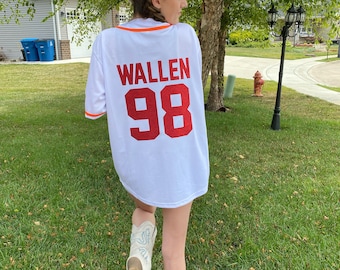 Morgan Wallen Jersey/ 98 Braves Jersey/Morgan Wallen outfit/ Morgan Wallen Baseball Jersey/ Braves Wallen Jersey