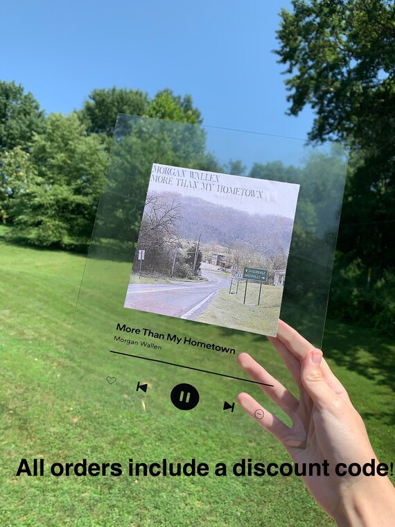 Spotify Glass Art/ Spotify Glass/ Custom Song Plaque Etsy UK