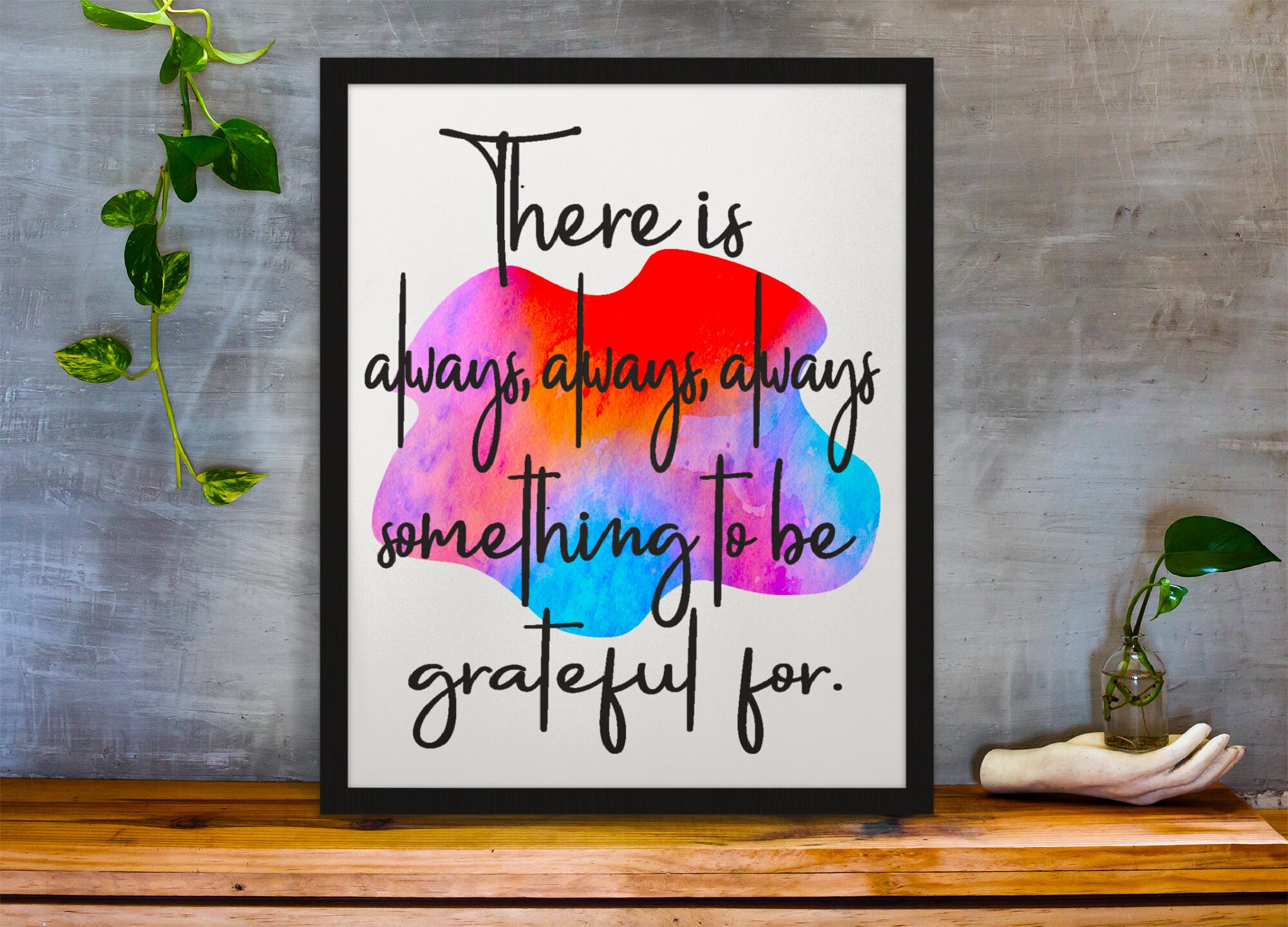 Be Grateful Printable Art - Etsy