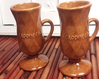 Set of two Vintage cappuccino mugs