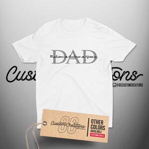 Father&#39;s Day Gift Custom T Shirt with Children&#39;s Name Adult