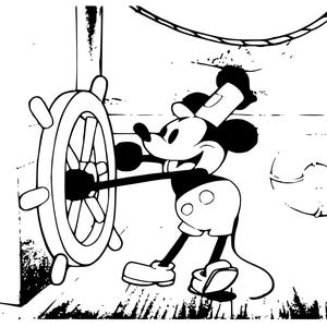 File digitale SVG di Mickey Mouse Steam Boat Willie