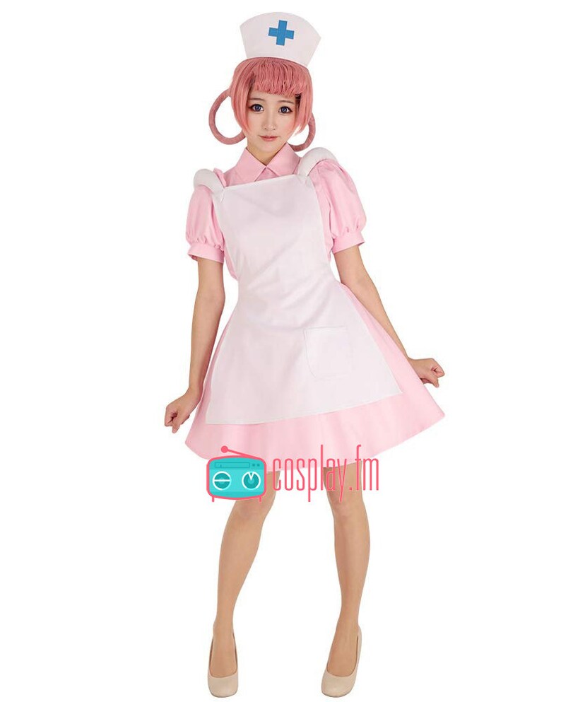 Nurse Joy Cosplay Costume Outfit Pink Dress