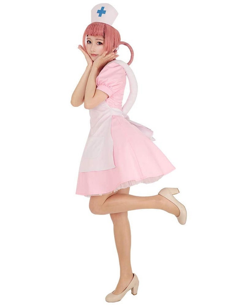 Nurse Joy Cosplay Costume Outfit Pink Dress