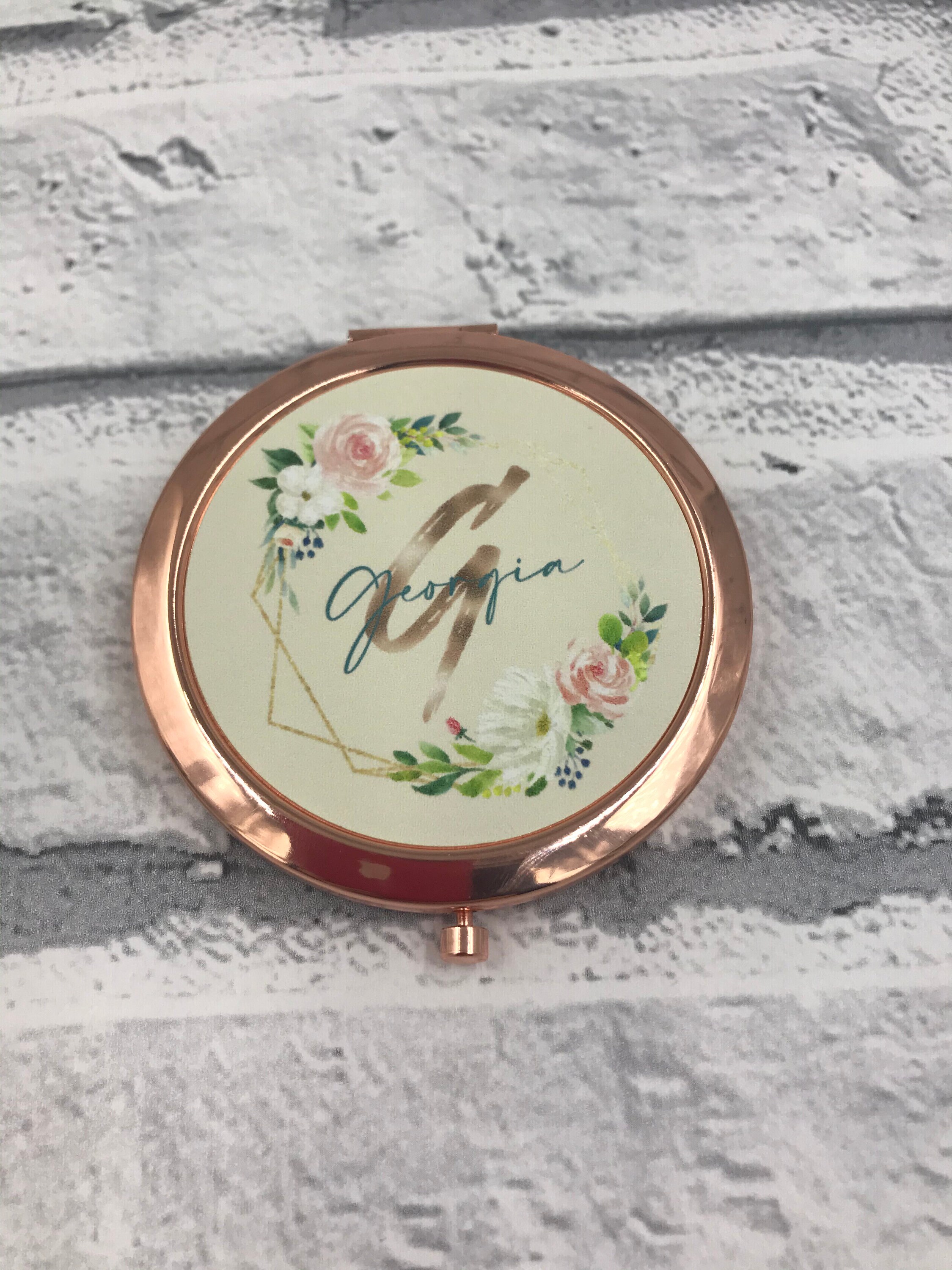 Personalised compact mirror personalised mirror ideal gift Etsy