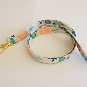 Rifle Paper Co Fabric Lanyard / Birch Blush Beige
