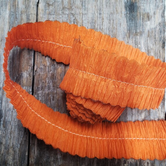 1/41/211.25 Wide Orange Crepe Paper Etsy