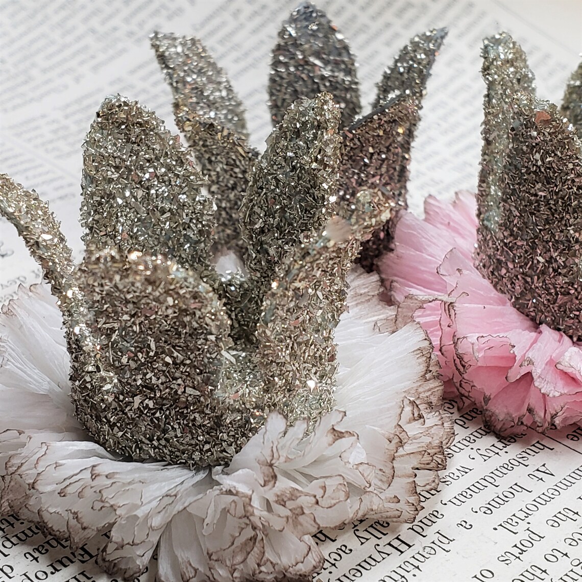 German Glitter Paper Crown Crepe Paper YOUR COLOR CHOICE Etsy