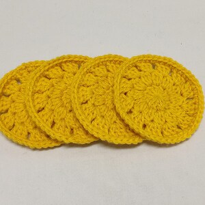 Yellow Crochet Coaster (Set of 4)
