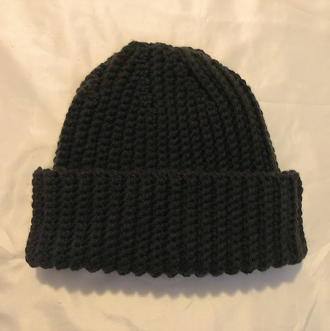 Black Crochet Ribbed Beanie Etsy black-crochet-ribbed-beanie-etsy