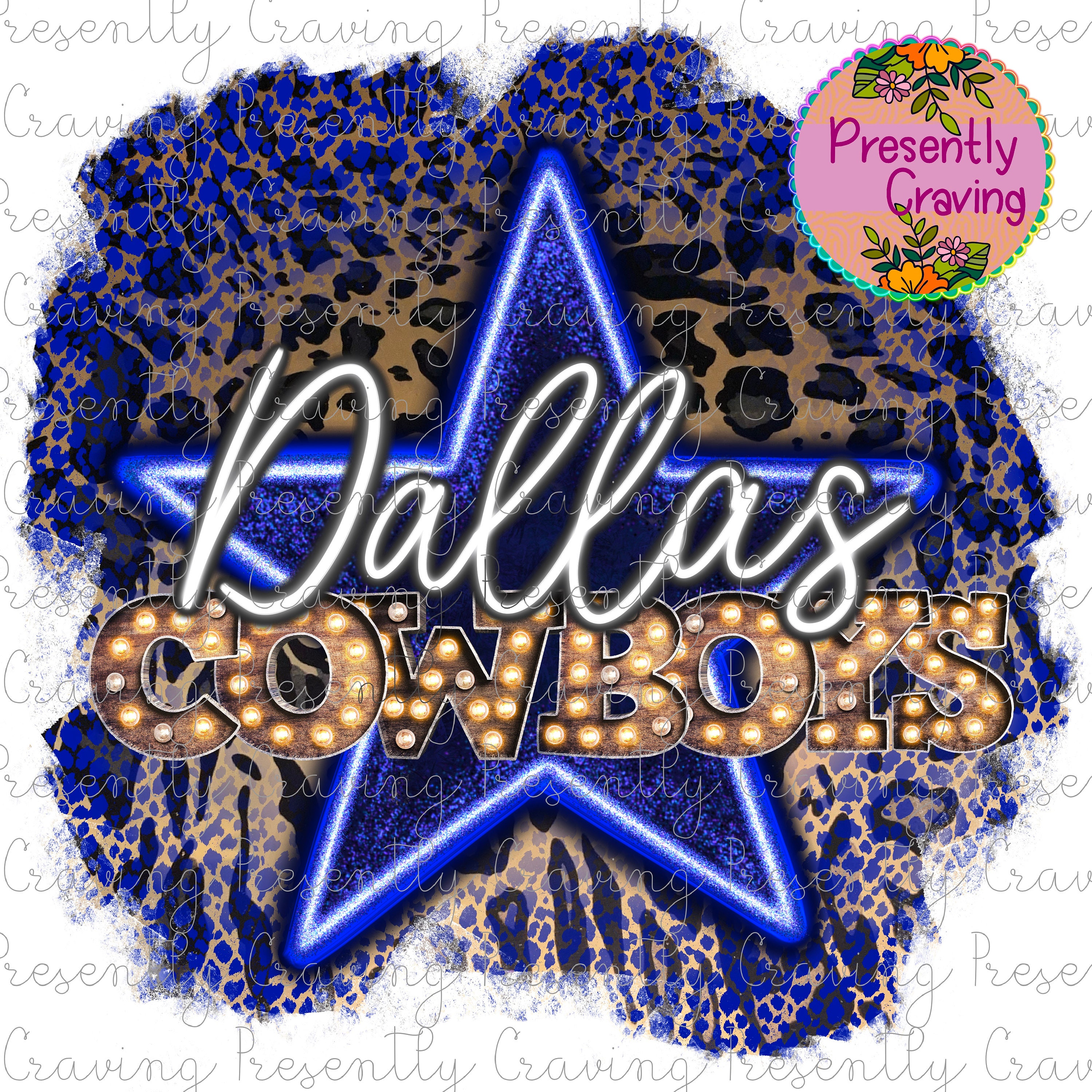 Dallas Cowboy with Leopard Koozie