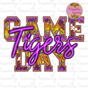 Louisiana | Tigers | GAME DAY | Football | Sublimation | PNG