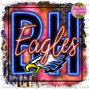 BUNDLE |Barbers Hill Eagles Neon Leopard Nebula | Sublimation | PNG | Digital