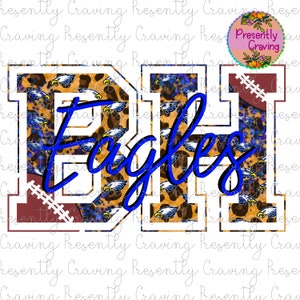 BUNDLE | Barbers Hill Eagles Spirit Letter | Sublimation | HTV | PNG