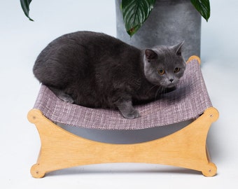 Hammock for cats, cat hammock bed, wood hammock  for cats, cat furniture modern, bed for cat, cat bed furniture, wooden cat hammock